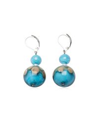 Antica Murrina - Papaya 1 Light Blue Murano Glass Earrings - Lyst
