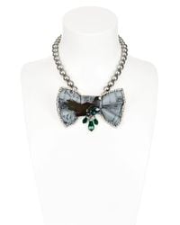 Bijoux De Famille | Gray Mr Pigeon Bow Necklace | Lyst