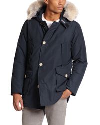 Woolrich | Blue Fur-trimmed Arctic Parka for Men | Lyst