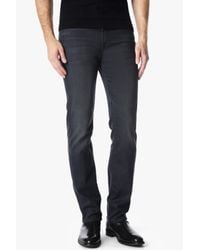 7 For All Mankind Gray Luxe Performance Slimmy Slim In Washed Sulfur for men