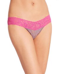 Hanky Panky | Gray Colorplay Low-rise Lace Thong | Lyst
