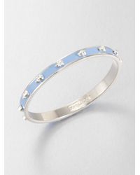 Alexander McQueen | Blue 3D Enamel Skull Small Bangle Bracelet/Silvertone | Lyst
