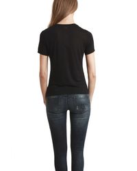 Helmut Lang | Black Top With Knotted Shoulder | Lyst