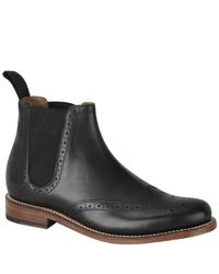 jessie brogue chelsea boots grenson lyst