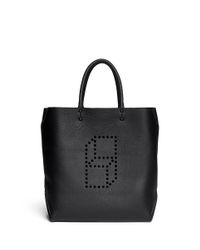 Pierre Hardy | Black Cutout 3d Effect Leather Shopper Bag for Men | Lyst