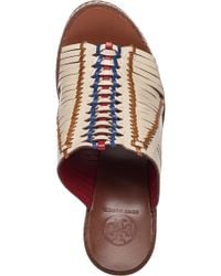 Tory Burch - Brown Pecha 100mm Mule Veg Leather - Lyst
