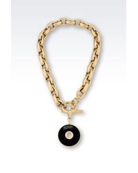 Emporio Armani | Black Necklace | Lyst