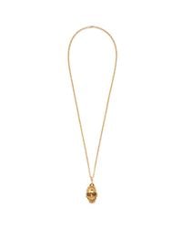 Alexander McQueen | Metallic Ivy Mohawk Skull Pendant Necklace | Lyst