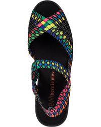 Bernie Mev | Multicolor Fame Wedge Sandal Multi Black Fabric | Lyst