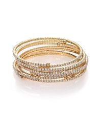 ABS By Allen Schwartz | Metallic Gold Coast Coil Tennis Bracelet Set | Lyst