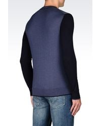 Armani Jeans | Blue Jumper In Cotton Blend for Men | Lyst