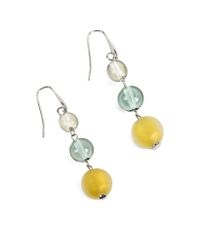 Antica Murrina | Yellow Atelier Nuance - Grey & Amber Murano Glass Dangling Earrings | Lyst