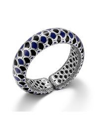 John Hardy | Scale Cuff With Black And Blue Enamel | Lyst