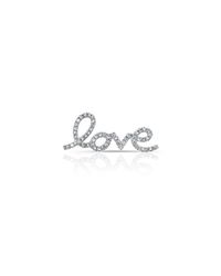 Anne Sisteron - Metallic 14kt White Gold Diamond Love Ear Cuff - Lyst
