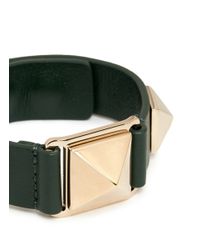 Valentino | Metallic 'rockstud' Macro Leather Bracelet | Lyst