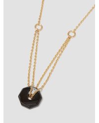 Helena Rohner - Octagonal Onyx Pendant Black & Goldplated - Lyst