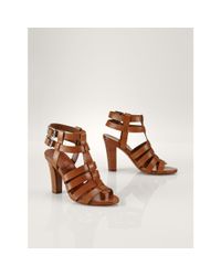 Ralph Lauren | Brown Leather Larianna Sandal | Lyst