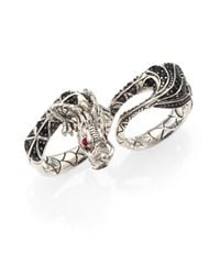 John Hardy | Metallic Naga 18k Yellow Gold & Sterling Silver Dome Ring | Lyst