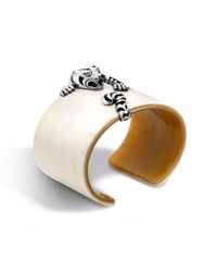 John Hardy | White Macan Cuff With Horn | Lyst