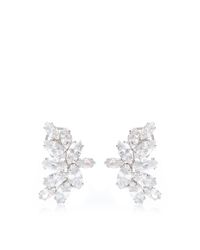 Fallon | Metallic Crystal Cluster Earrings | Lyst