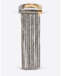 MM6 by Maison Martin Margiela | Metallic Chain Fringe Ring | Lyst