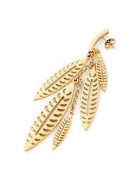 Rebecca Minkoff | Metallic Leaf Chandelier Earring | Lyst