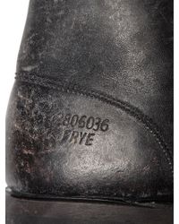 stone washed leather boots