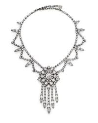 DANNIJO | Metallic Britt Crystal Fringe Drop Necklace | Lyst