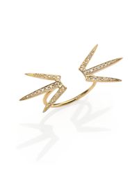 Jacquie Aiche | Metallic Diamond & 14k Yellow Gold Ice Pick Starburst Open Ring | Lyst