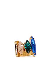 Iosselliani | Metallic Stone And Crystal Ring | Lyst