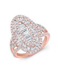 Anne Sisteron | Pink 14kt Rose Gold Baguette Diamond Era Ring | Lyst