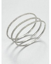 ABS By Allen Schwartz | Metallic Pavé Bangle Bracelet Set | Lyst