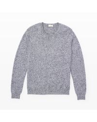 Club Monaco | Black Marled Cotton Crew for Men | Lyst