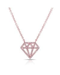 Anne Sisteron - Pink 14kt Rose Gold Bling Diamond Necklace - Lyst