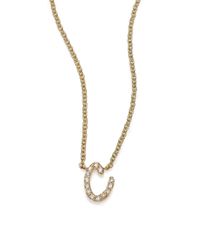 Sydney Evan | Metallic Diamond & 14k Yellow Gold Initial Necklace | Lyst