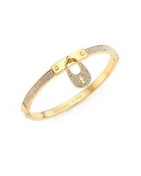 Michael Kors | Metallic Heritage Padlock Pave Bracelet | Lyst