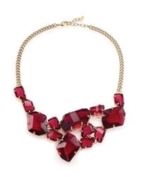 ABS By Allen Schwartz | Metallic Some Like It Hot Faceted Stone Bib Necklace | Lyst