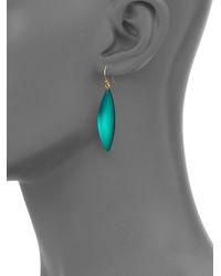 Alexis Bittar | Green Lucite Marquis Sliver Drop Earrings | Lyst