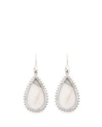 Eddie Borgo | White Crystal Pavé Agate Spike Drop Earrings | Lyst