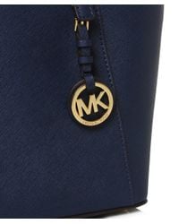 MICHAEL Michael Kors Blue Jet Set Travel Top Zip Tote Bag