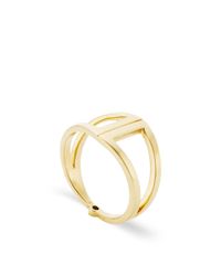 Noor Fares | Metallic Gold Geometry 101 Rhombus Pinkie Ring | Lyst