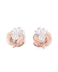 Rarities | Pink Trifari Flower Earrings | Lyst