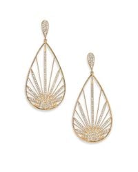 Adriana Orsini | Metallic Radiance Pavé Crystal Teardrop Earrings | Lyst