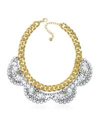 Juicy Couture | Metallic Flower Cluster Collar Necklace | Lyst