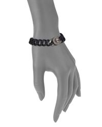 Marc By Marc Jacobs | Black Katie Small Rubber Turnlock Bracelet | Lyst