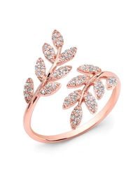 Anne Sisteron - Metallic 14kt Rose Gold Diamond Branch Ring - Lyst