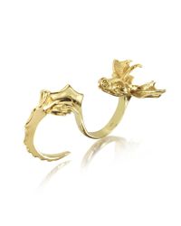 Bernard Delettrez | Metallic Bronze Two Fingers Dragon Ring | Lyst