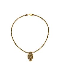 Alexander McQueen | Metallic Poppy Skull Cube Bracelet for Men | Lyst