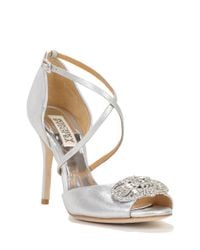 Badgley Mischka | Sari-ii Metallic Strappy Evening Shoe | Lyst