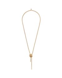 Ela Stone | Metallic 'patti' Knot Box Chain Amulet Necklace | Lyst
